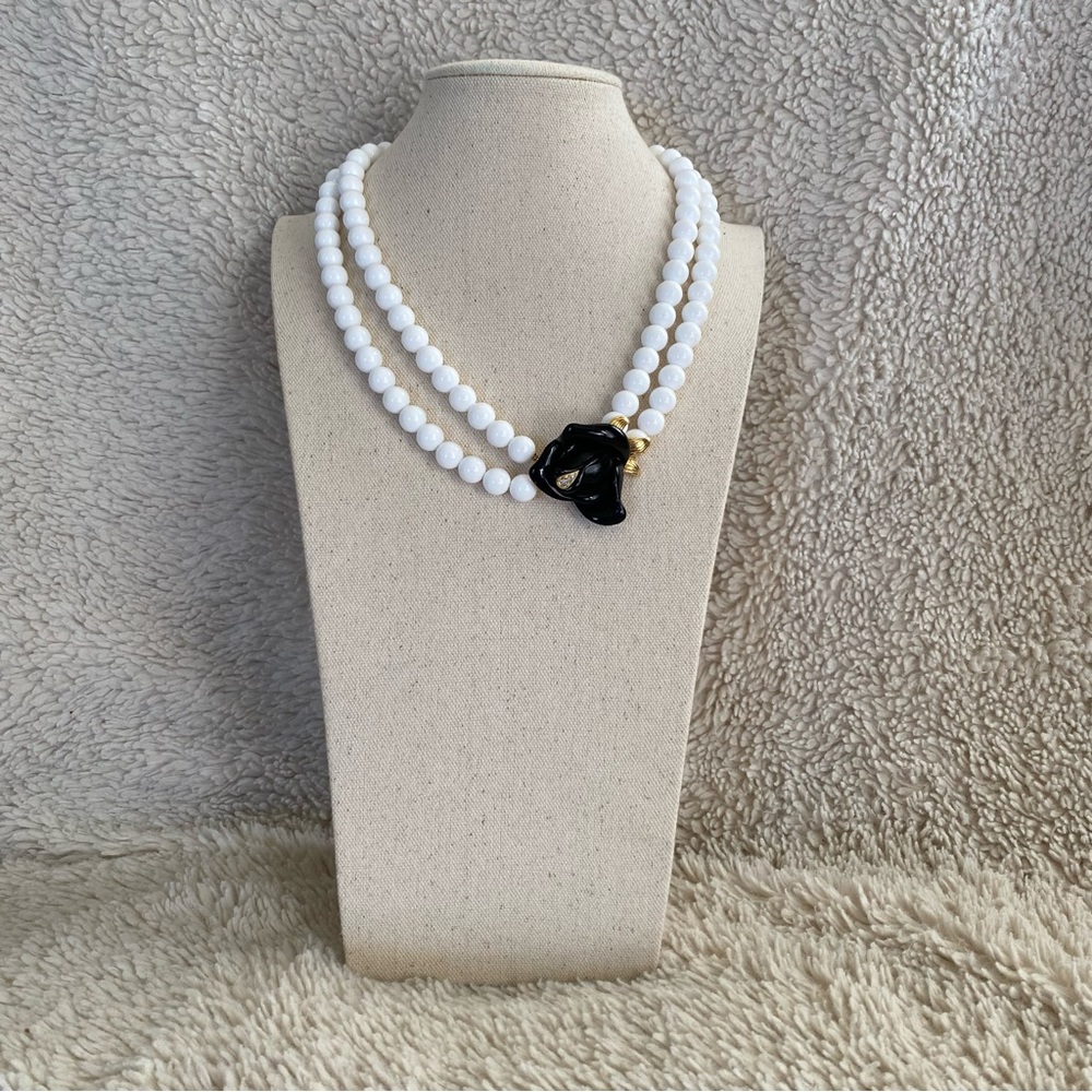 Kjl For Avon Midnight Rose Necklace - image 2